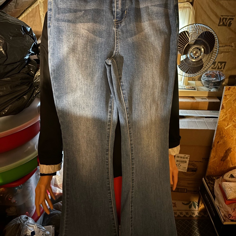 Ladies Forever 21 Blue Flare Wide Leg Jeans Size 26